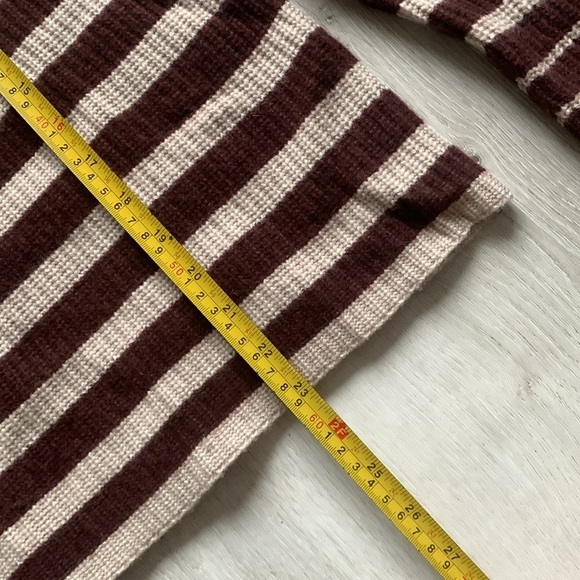 Design History Sweater size M striped 100% cashmere brown tan soft winter fall - Picture 7 of 9